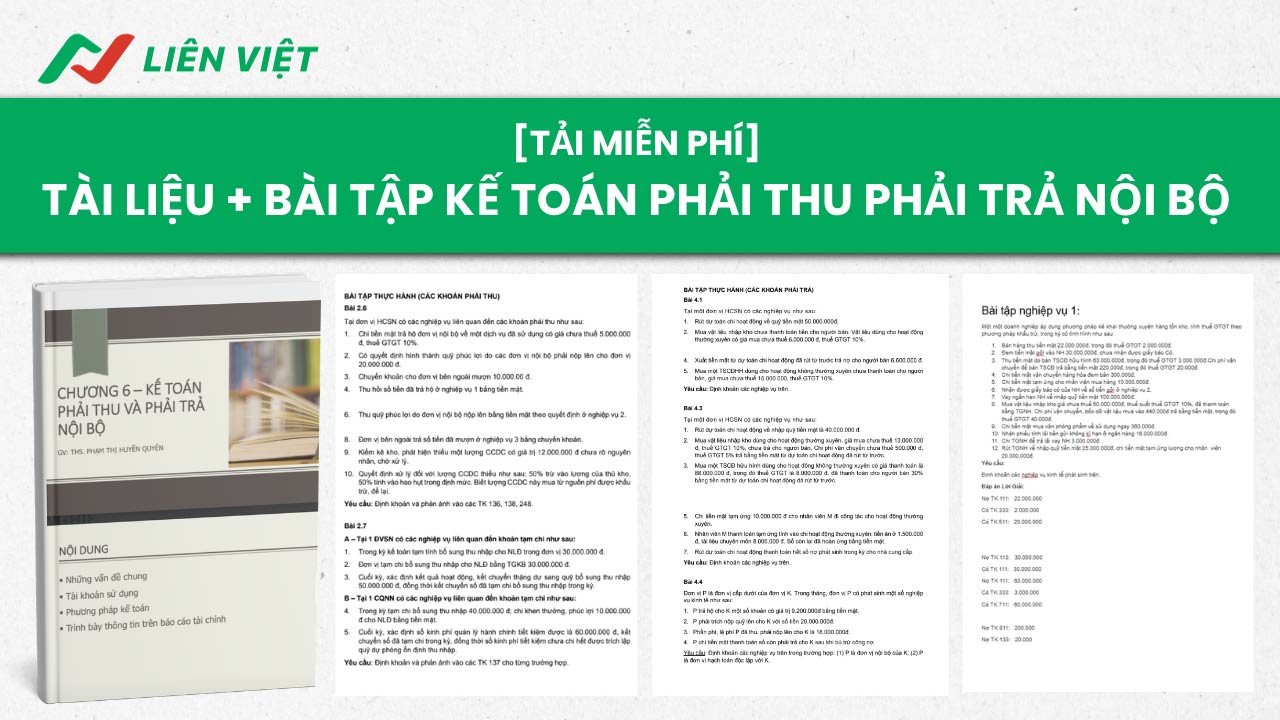bài tập kế toán phải thu phải trả nội bộ