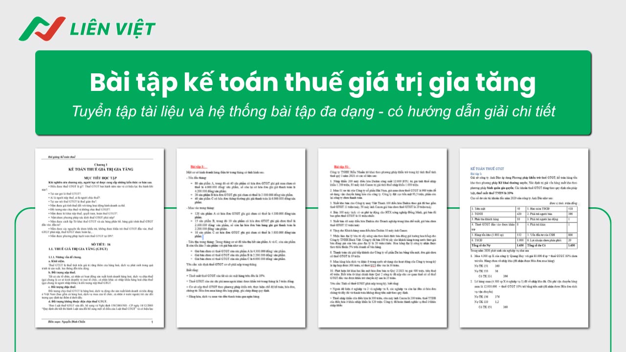 bài tập kế toán thuế giá trị gia tăng