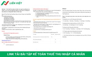 bài tập kế toán thuế thu nhập cá nhân