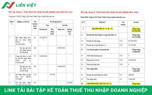 bài tập kế toán thuế thu nhập doanh nghiệp