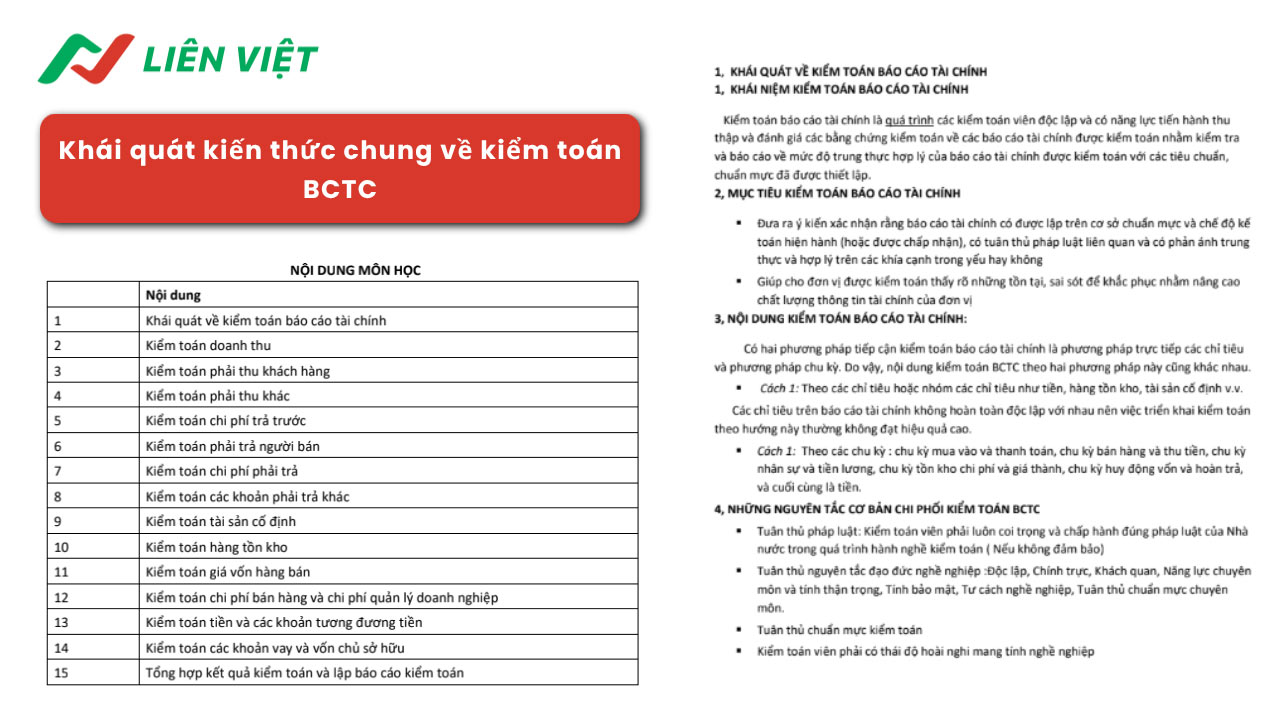 giáo trình Kiểm toán báo cáo tài chính PDF