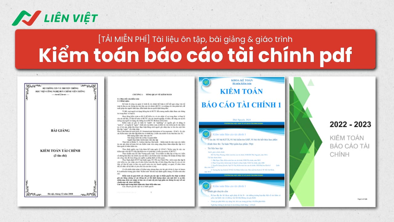 giáo trình Kiểm toán báo cáo tài chính PDF
