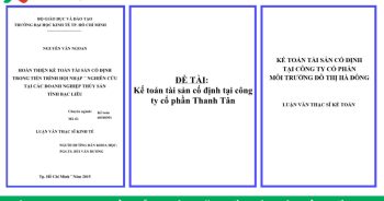 luận văn kế toán tài sản cố định