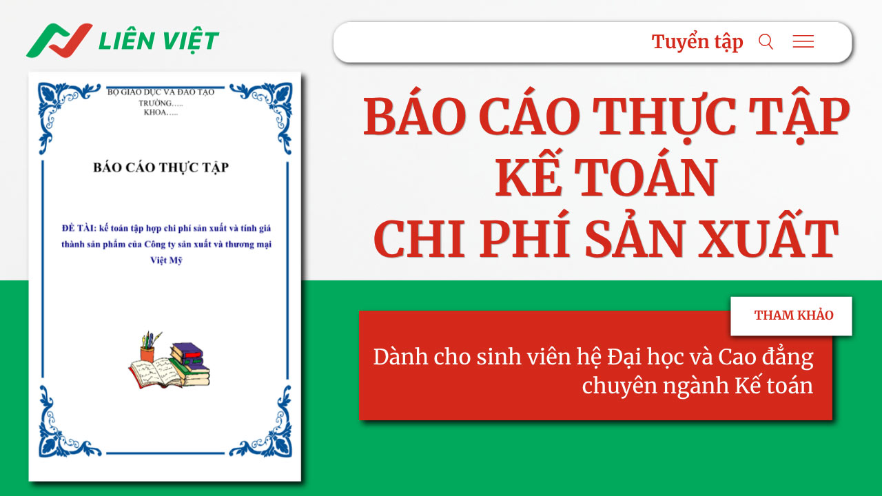 báo cáo thực tập kế toán chi phí sản xuất
