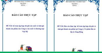 báo cáo thực tập kế toán chi phí sản xuất
