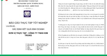 báo cáo thực tập kế toán doanh thu