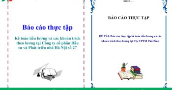 báo cáo thực tập kế toán tiền lương