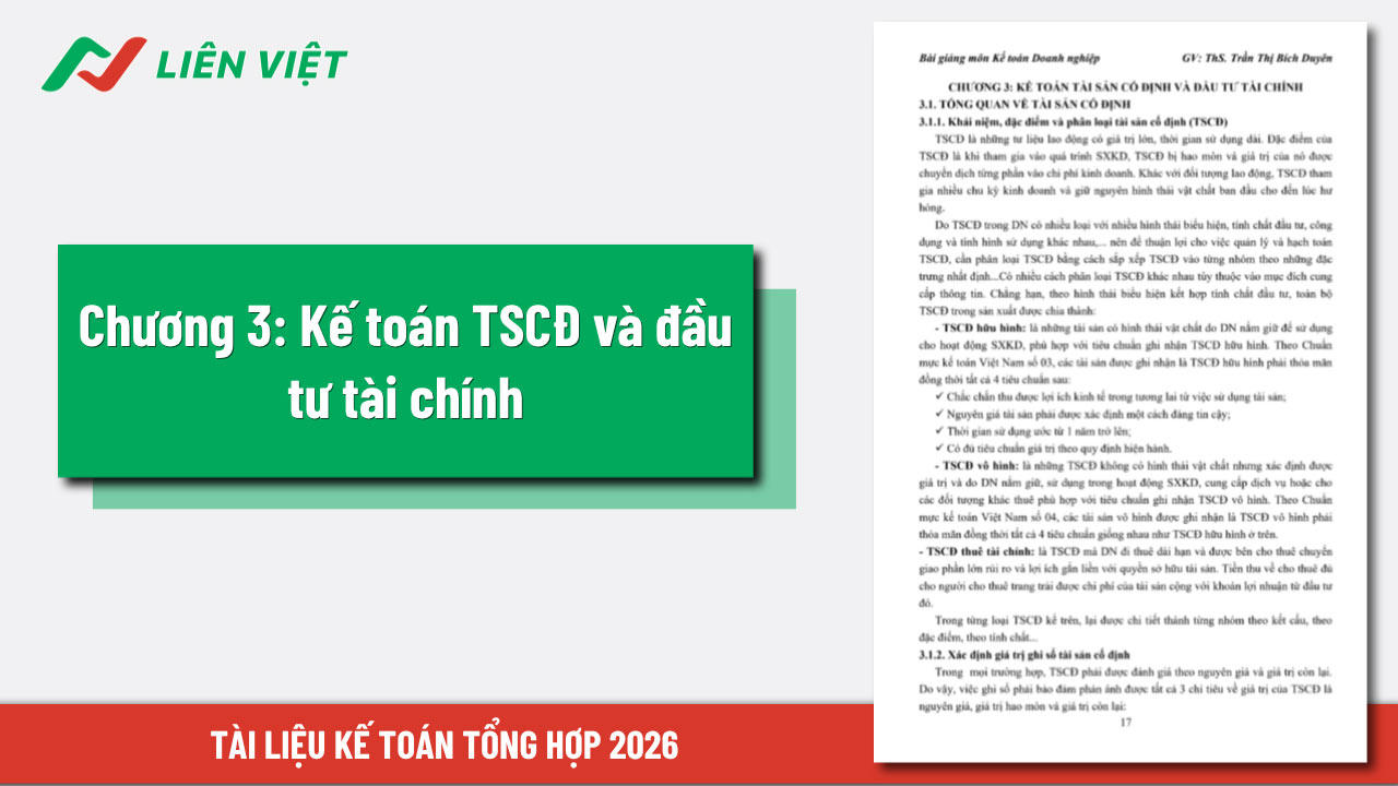 giáo trình Kế toán tổng hợp