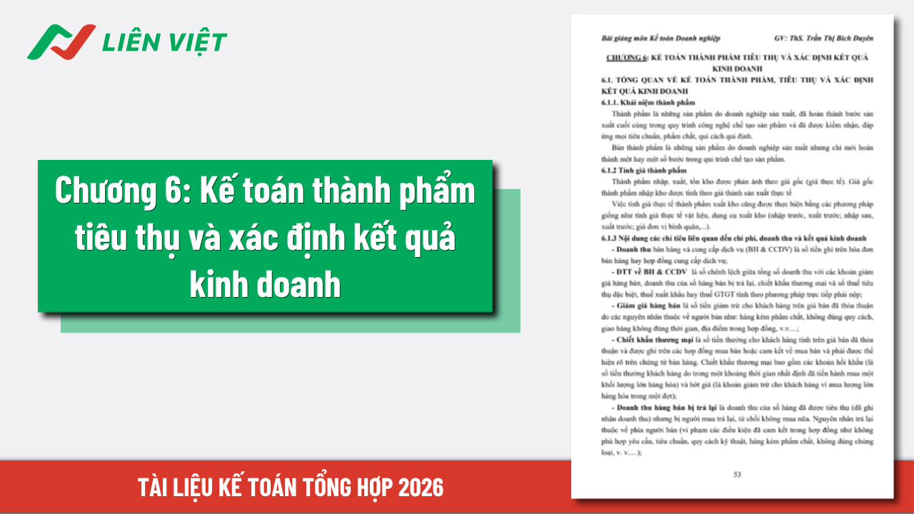 giáo trình Kế toán tổng hợp