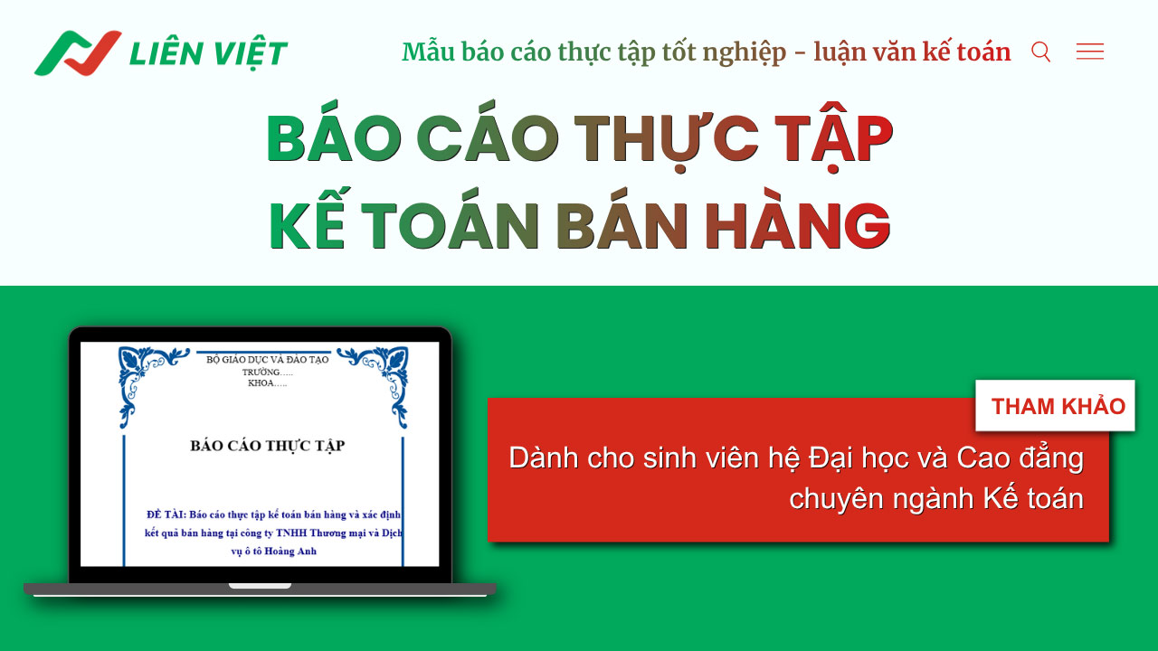 báo cáo thực tập kế toán bán hàng
