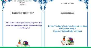 báo cáo thực tập kế toán bán hàng