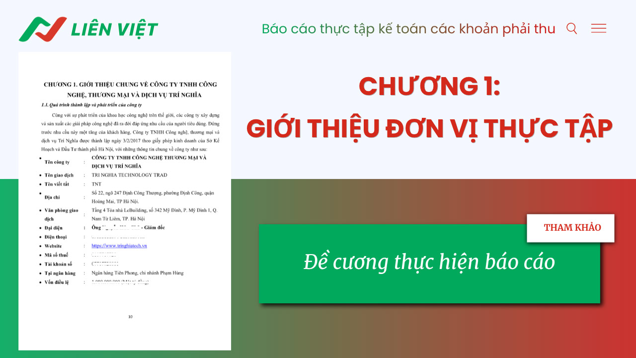 báo cáo thực tập kế toán các khoản phải thu