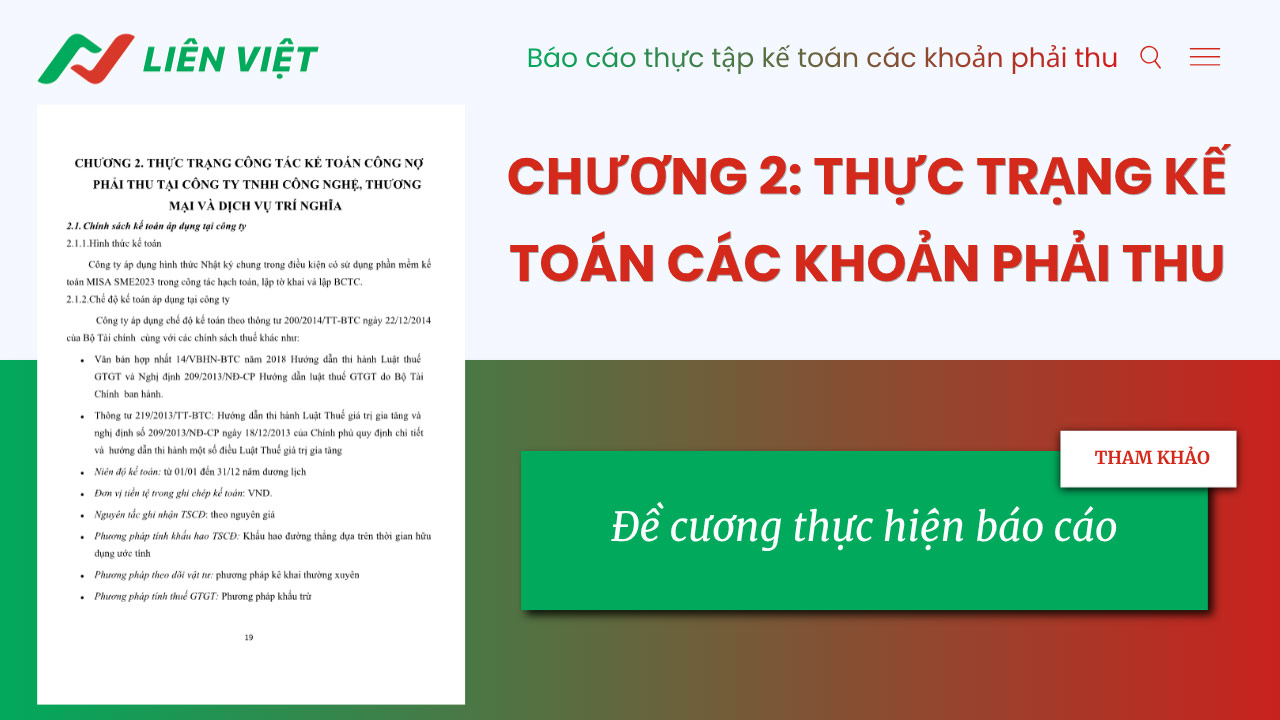 báo cáo thực tập kế toán các khoản phải thu