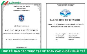 báo cáo thực tập Kế toán các khoản phải trả