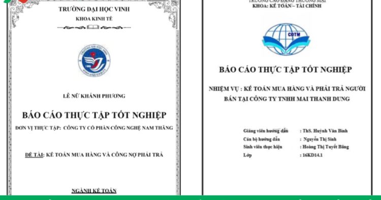báo cáo thực tập Kế toán các khoản phải trả