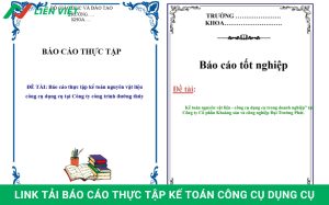 báo cáo thực tập kế toán công cụ dụng cụ