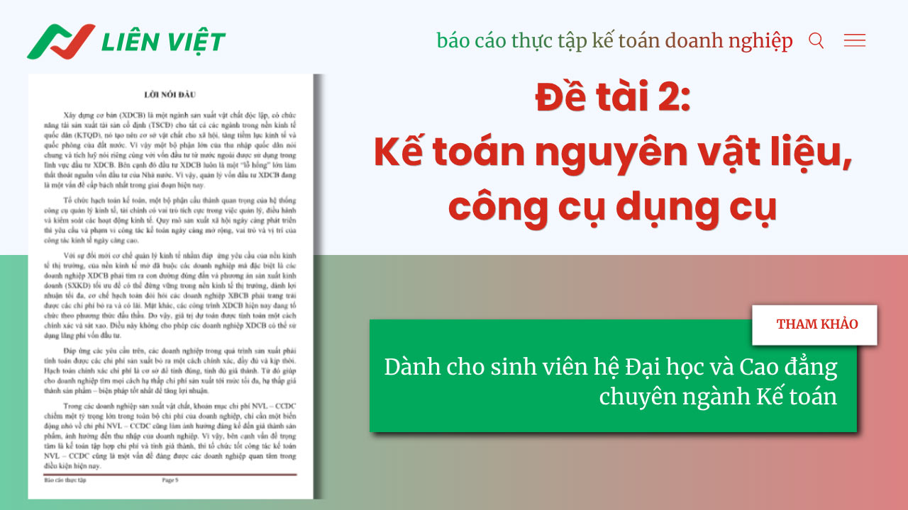 báo cáo thực tập kế toán doanh nghiệp