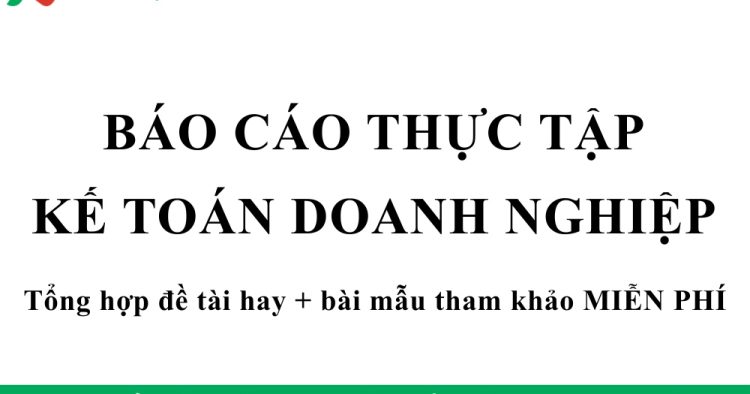 báo cáo thực tập kế toán doanh nghiệp