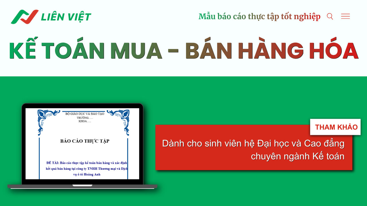 báo cáo thực tập kế toán mua bán hàng hóa