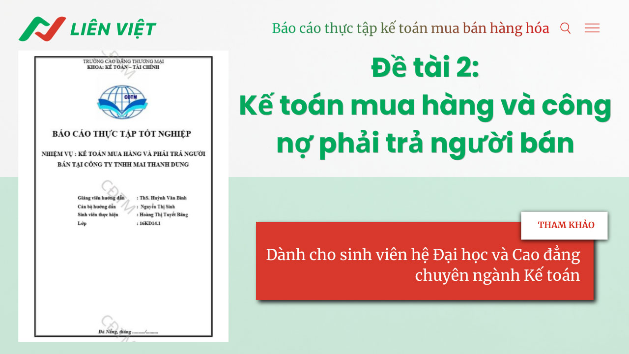 báo cáo thực tập kế toán mua bán hàng hóa
