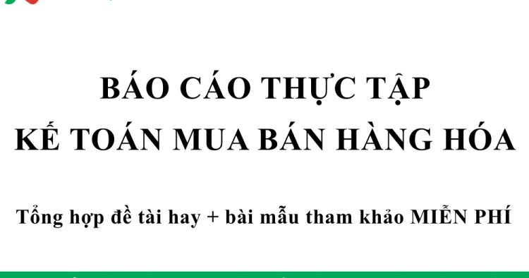 báo cáo thực tập kế toán mua bán hàng hóa