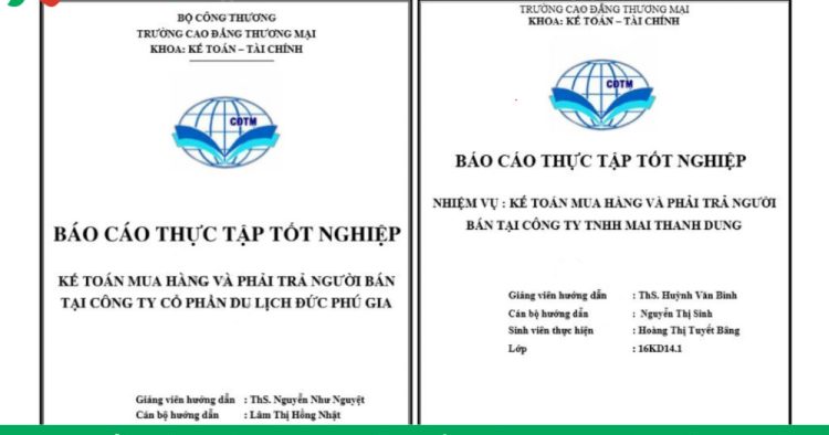 báo cáo thực tập kế toán mua hàng