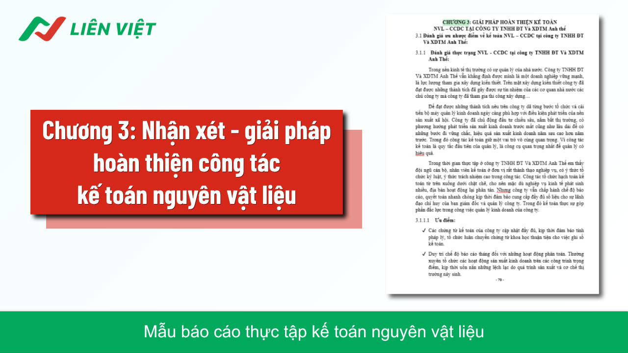 báo cáo thực tập kế toán nguyên vật liệu
