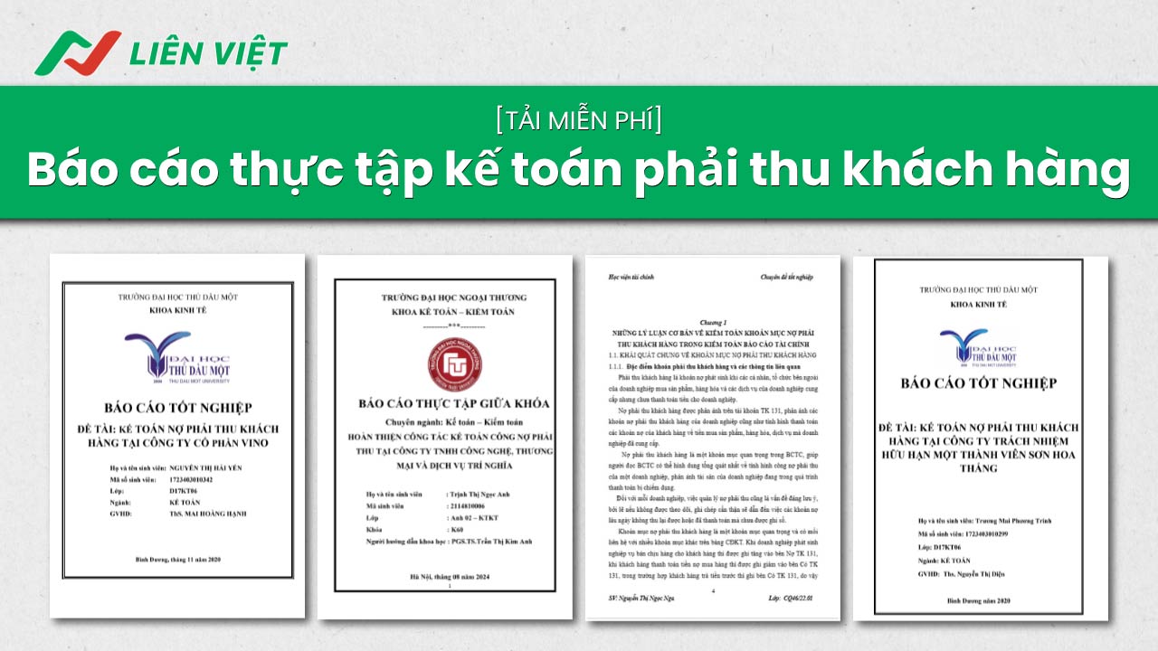 báo cáo thực tập kế toán phải thu khách hàng