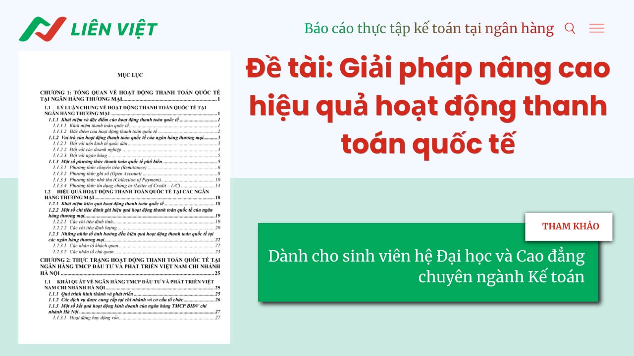 báo cáo thực tập kế toán tại ngân hàng