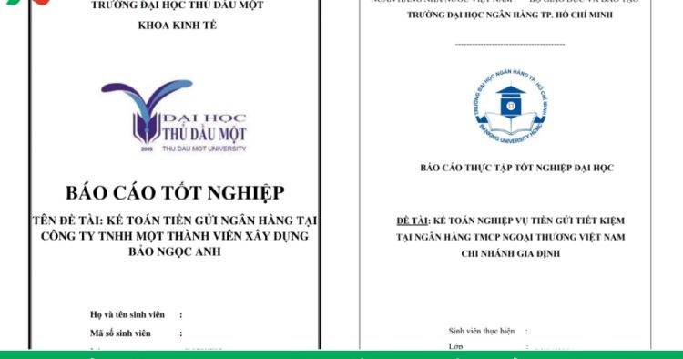 Link tải Mẫu báo cáo thực tập Kế toán tiền gửi ngân hàng