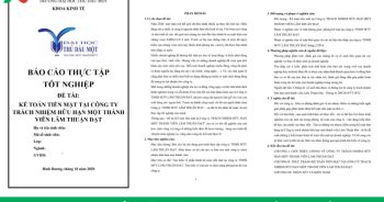 Link tải Mẫu báo cáo thực tập Kế toán tiền mặt 2026