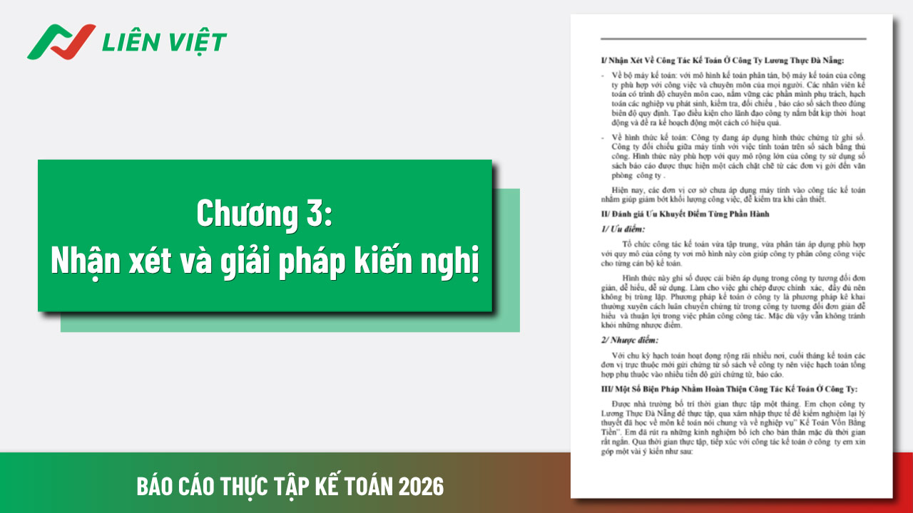 báo cáo thực tập kế toán vốn bằng tiền