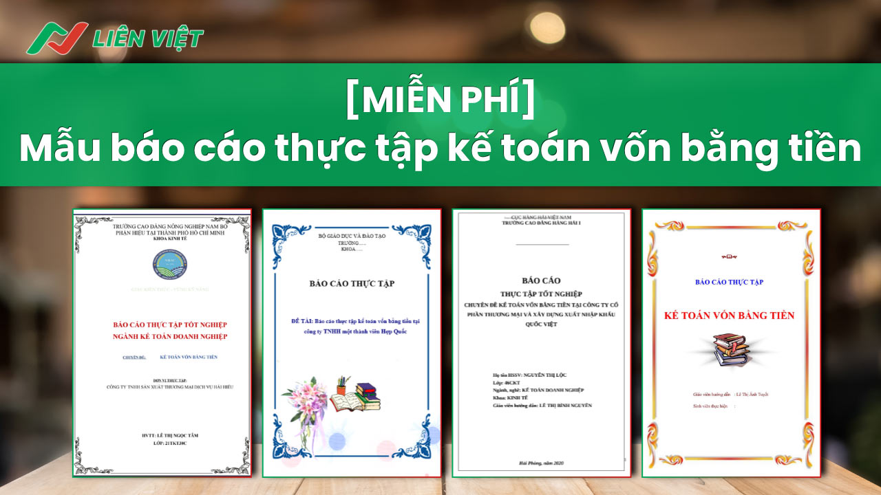 báo cáo thực tập kế toán vốn bằng tiền