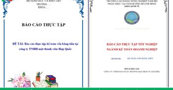 báo cáo thực tập kế toán vốn bằng tiền