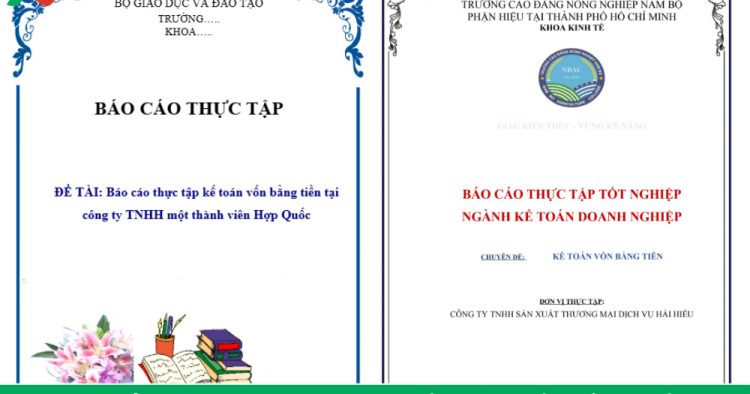 báo cáo thực tập kế toán vốn bằng tiền