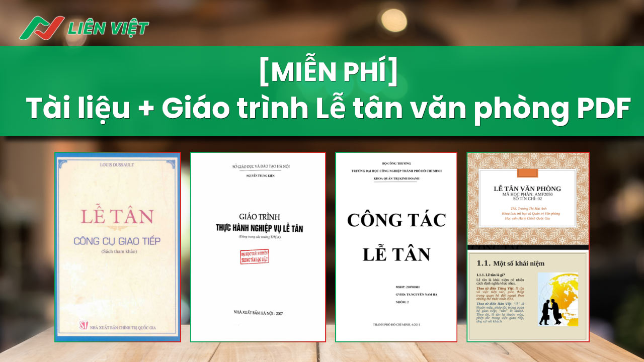 Tổng hợp sách, giáo trình và tài liệu học phần Lễ tân văn phòng PDF - tải miễn phí