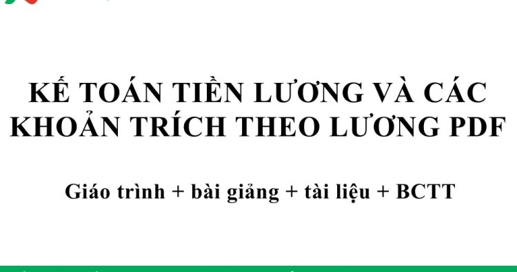 Kế toán tiền lương và các khoản trích theo lương PDF