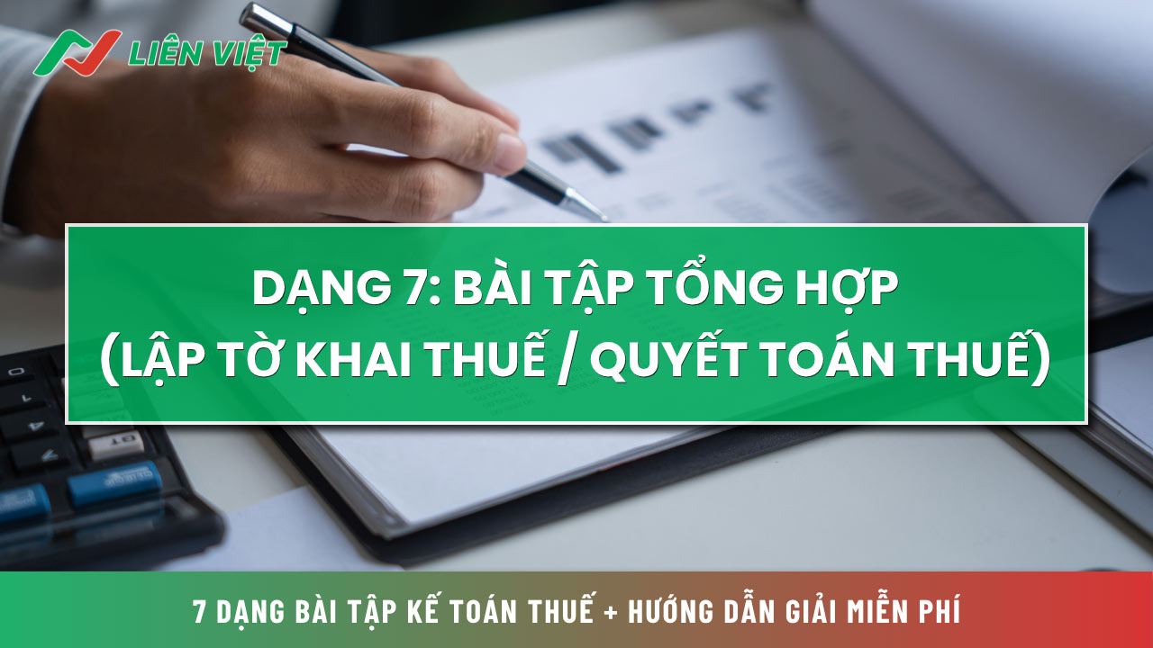 bài tập kế toán thuế