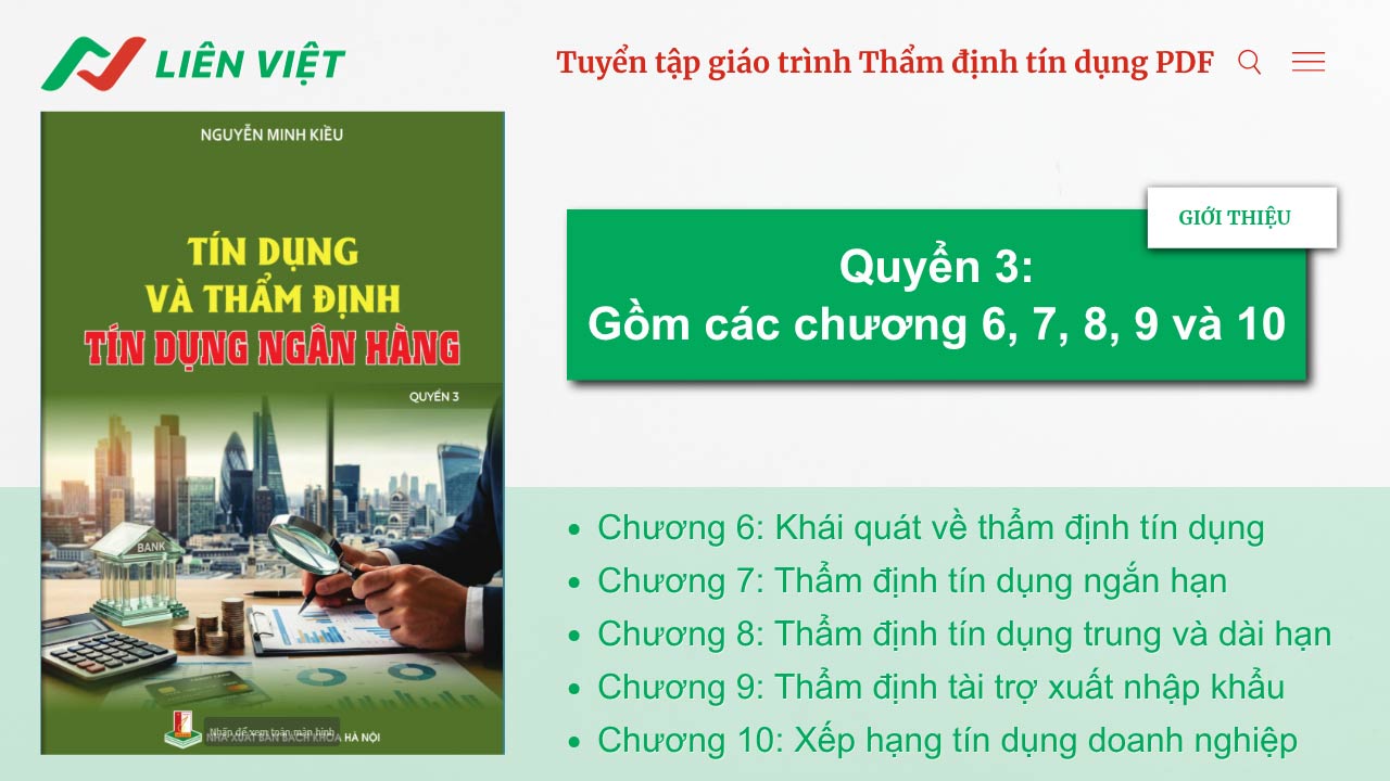 giáo trình Thẩm định tín dụng PDF